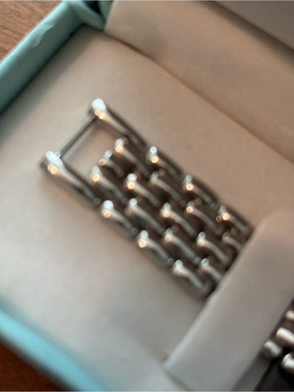 ALFRED SUNG Jewel Art Deco Silver MOP Women's Crystals Square Bracelet Watch - Picture 9 of 10